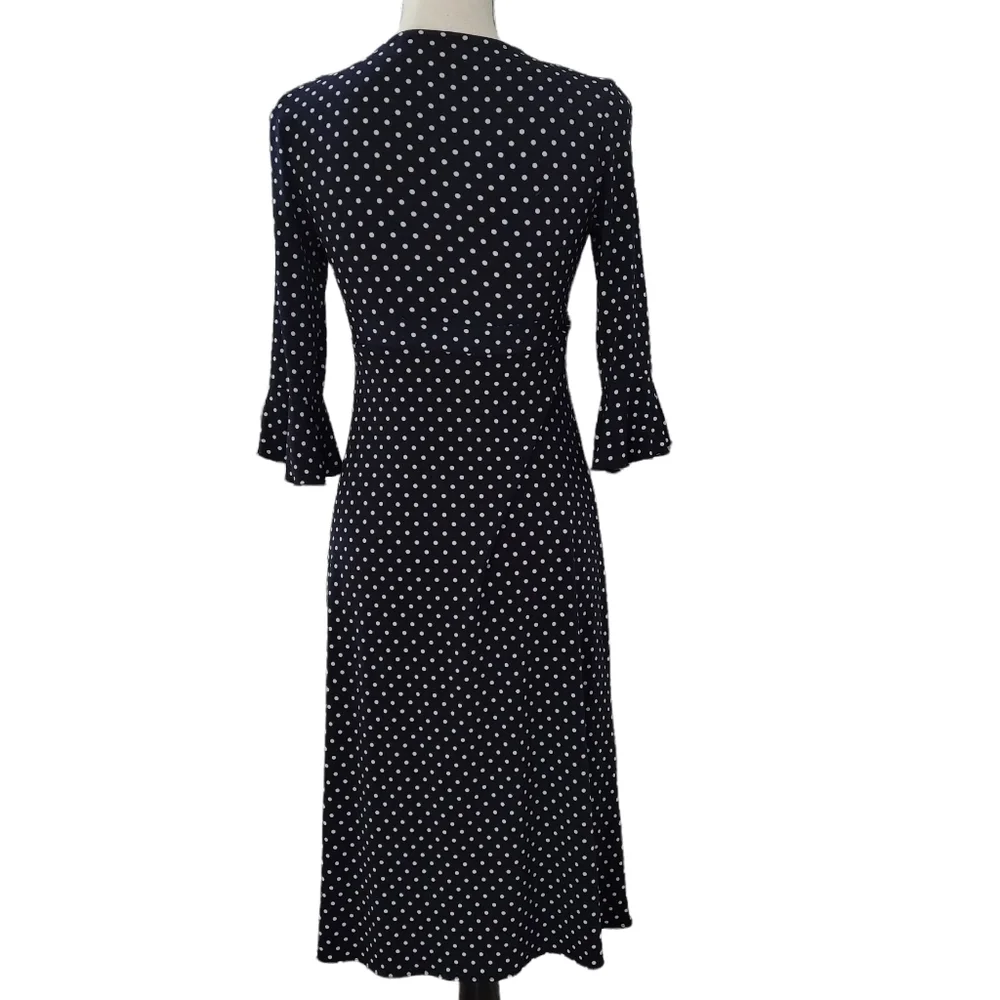 Polka dot dress Jessica Howard Vintage Navy Blue - Picture 5 of 15